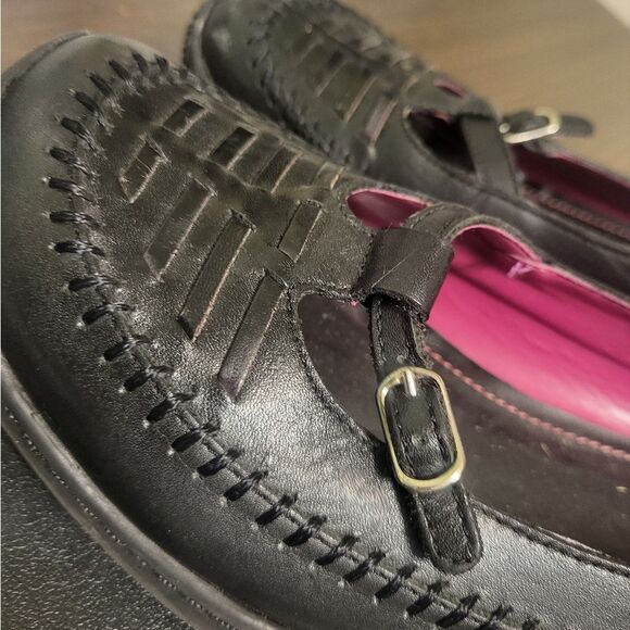 Steve Madden Ponchoo Black Mary Jane Leather Comfort Shoe, Size 8.5 - Picture 7 of 13